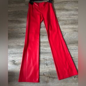 Alice + Olivia Bold Red Flare Pants